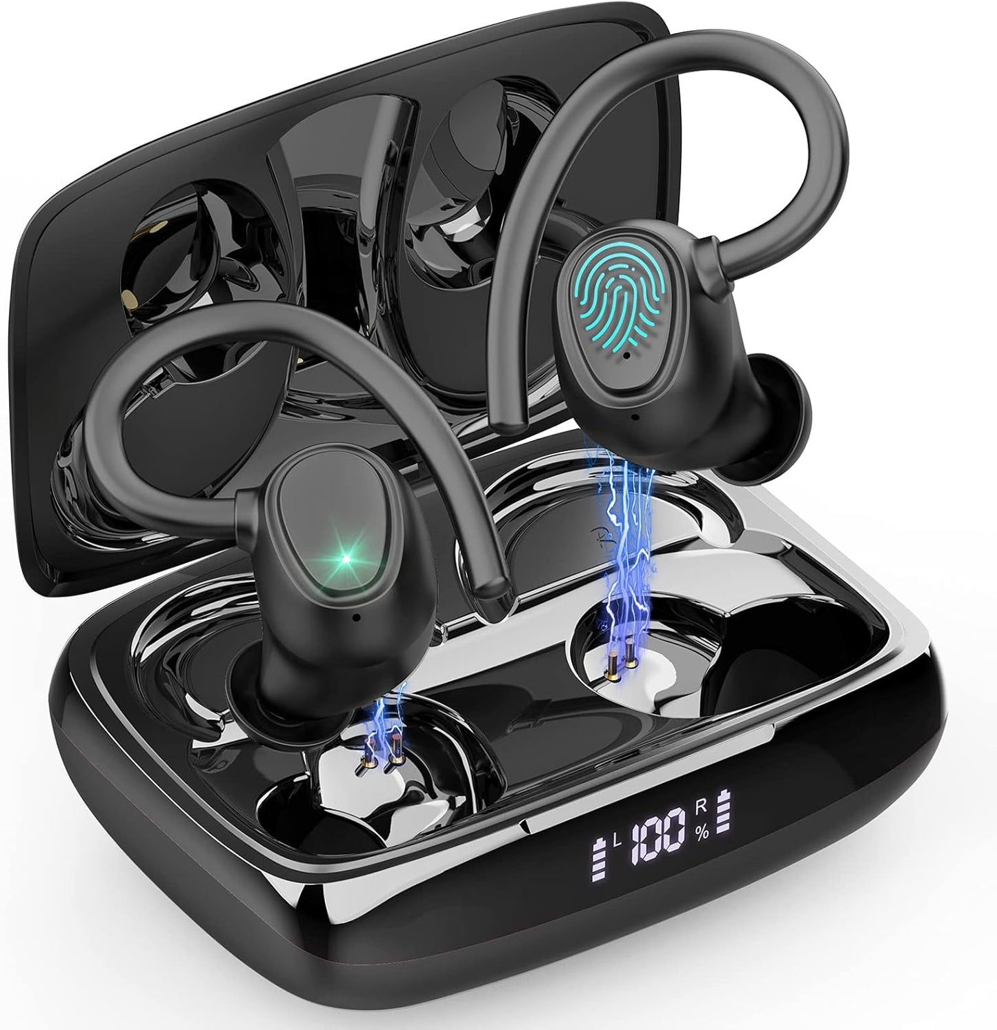 Experience Unmatched Sound with Wireless Earbuds - Bluetooth 5.1 Noise Cancelling Headphones for Sports and Travel - IPX7 Waterproof, Deep Bass, and 48 Hours Playtime!