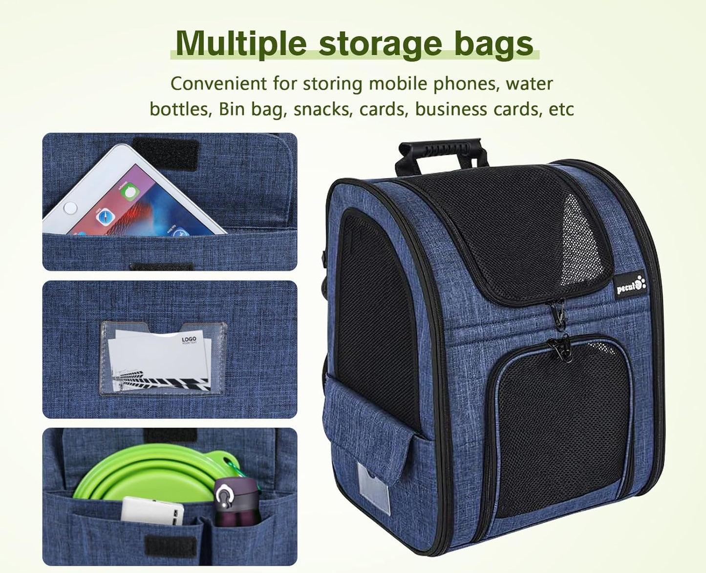 Ultimate Expandable Pet Carrier Backpack for Small Dogs and Cats - Perfect for Hiking, Travel, and Outdoor Adventures with Breathable Mesh Design