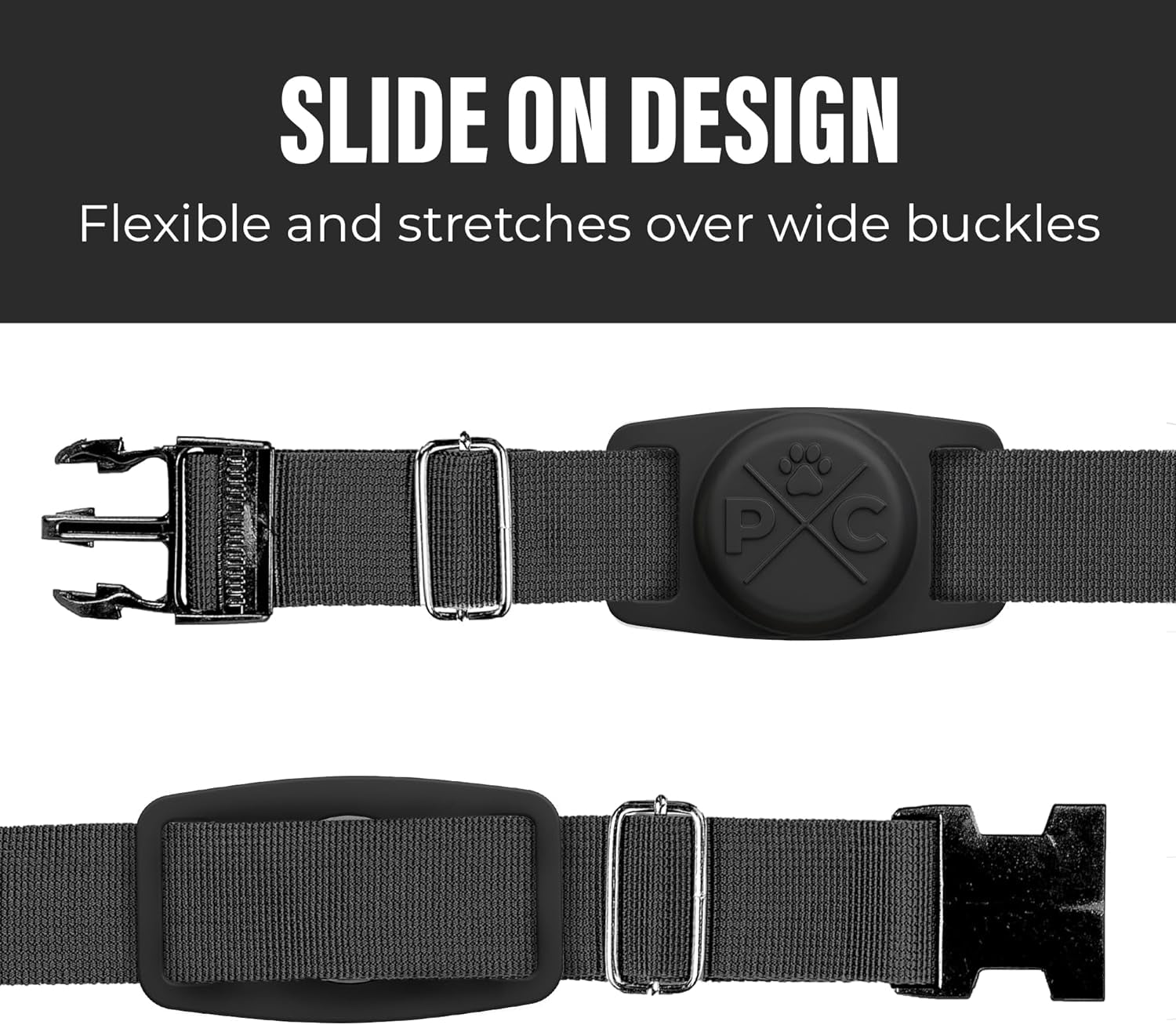 Airtag-Compatible Dog Collar | Durable and Protective Holder for Tracking Pets with Apple Airtag Technology - Suitable for Dogs and Cats